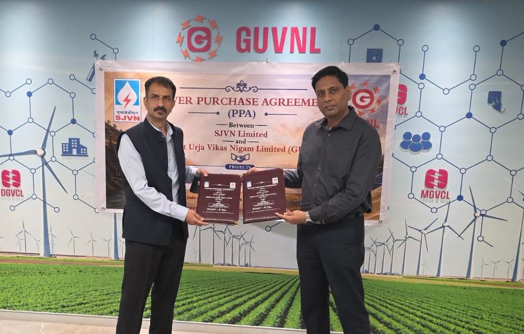 SJVN has signed Power Purchase Agreements (PPAs) with Gujarat Urja Vikas Nigam Limited (GUVNL) for the supply of power from its upcoming hydro electric projects in Himachal Pradesh.