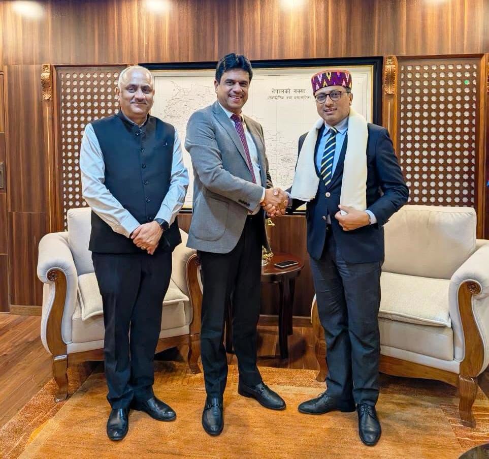 Chairman & Managing Director, SJVN Limited Sh. Bhupender Gupta along with Director (Projects), Sh. Rajesh Kumar Chandel, called on Hon'ble Ministers and senior officials of the Government of Nepal to discuss key issues concerning SJVN's hydropower projects in Nepal.