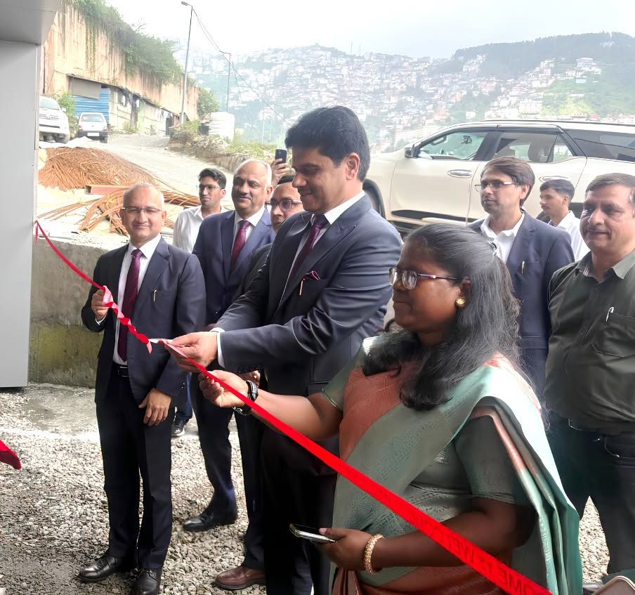 Chairman & Managing Director Sh. Bhupender Gupta, inaugurated Fully Mechanised Hydraulic Stack Parking Facility at SJVN Limited Corporate Headquarters, Shimla.